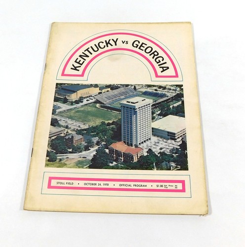 1970 Kentucky at Georgia College Football Program 10-24-70 - 第 1/2 張圖片