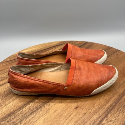 FRYE Melanie Shoes Womens Size 7 M Brown Leather Slip On Loafer Comfort Casual