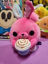 Zuru Snackles Britney Pink Bunny Rabbit 5” (7”) Plush Cinnabon Snack Series 1