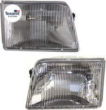 Driver and Passenger Side Headlight Assembly Pair for Ford Ranger 1993-1997 Halo