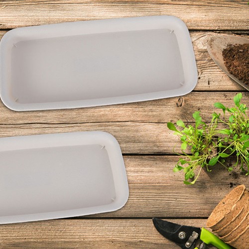 5 Pcs Waterproof Tray Flower Pot Rectangular Rectangle Planter Saucer - Picture 7 of 12