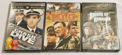 Crash Dive, The Devil's Brigade & The Ridge At Remagen NEW - FACTORY SEALED
