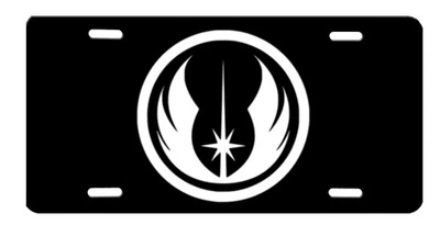 Jedi Knight Logo Star Wars License Plate Aluminum High Gloss - Image 1 of 2