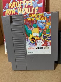 Krusty's Fun House for Nintendo NES Complete in Box with poster The Simpsons