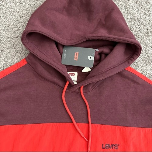 Levi’s Hoodie Mens Size M Colorblock Logo Embroidery - Picture 5 of 12