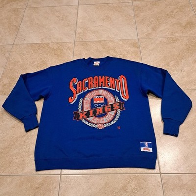 Vintage 90s NBA Sacramento Kings Sweatshirt Nutmeg Crewneck USA Made Sz XL LTB