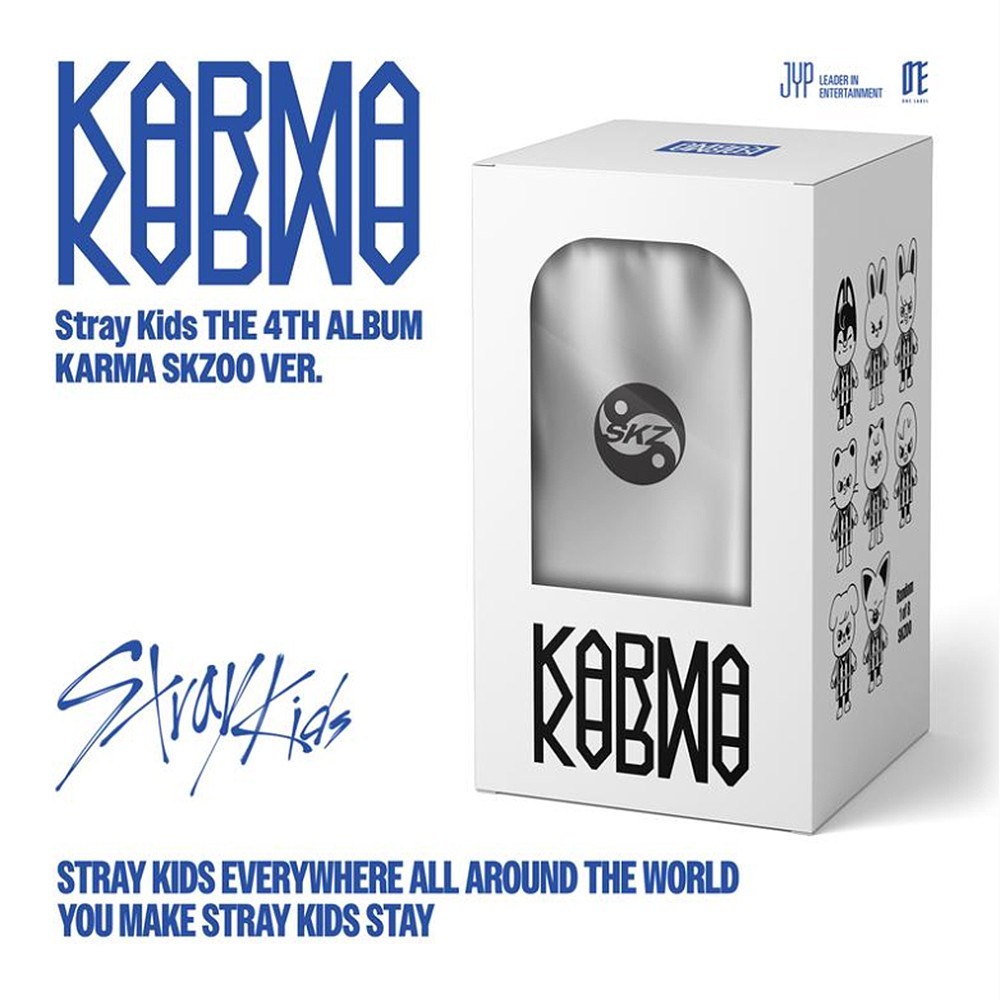STRAY KIDS [KARMA] 4th Album SKZOO Ver/NFC Charm+Key Ring+