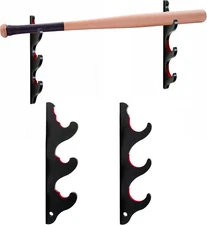 Baseball Bat Display Rack Softball Holder for Horizontal 3 Tier, black 