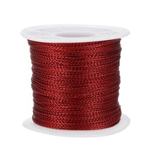 1 mm x 109 Yards Metallic Tinsel Cord Rope Red Cord Wrapping Ribbon