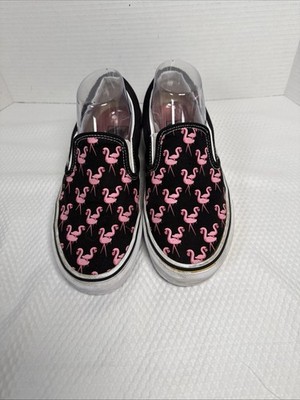 Vans Unisex Pink Flamingos Slip-on Skate Shoes/Sneakers Sz WM 7.5 MN 5.