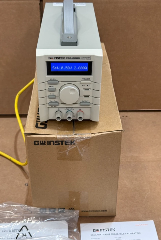 GW Instek PSS-2005 20V 5A 100W Bench DC Power Supply RS-232 - Image 2 of 3