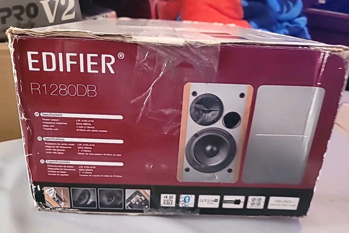 Edifier R1280DB 42W Bluetooth Bookshelf Speakers - Wood for sale