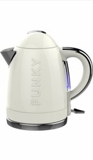 FUNKY Retro Kettle, Large 1.7L Capacity, 3kw Fast Boil with Easy Pour - Cream