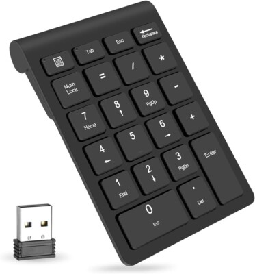 Wireless Numeric 22 Key Portable 2.4 GHz Keypad