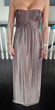 Women's BCBG Maxazria Ombre Silver Pale Pink Strapless Gown Dress XXS