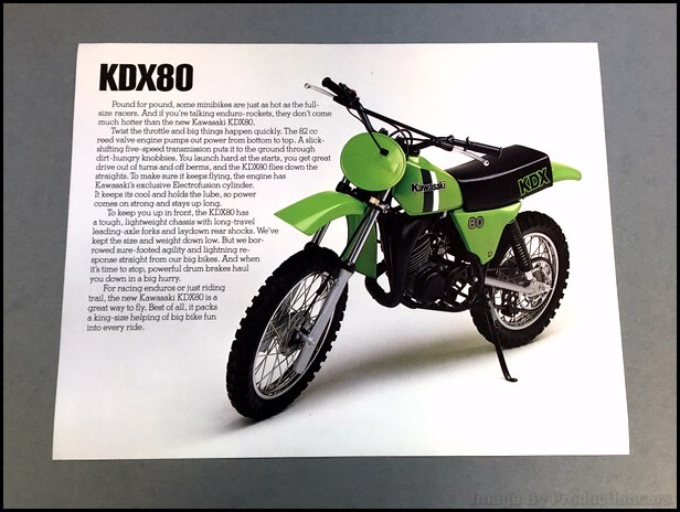 1981 Kawasaki KDX80 Motorcycle Bike 1-page Vintage Sales Brochure