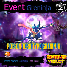 GRENINJA EVENT OR  SHINY  6IV BATTLE READY VGC 23 POKEMON SCARLET AND VIOLET