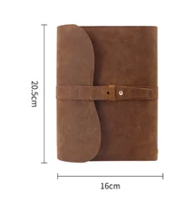 book notebook jacket cover slipcase bag leather fit for 19x14.5x3cm brown H1045