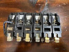 1 Pole 240 vac circuit breakers LOT OF 6 