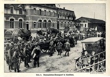 Verwundeten- Transport in Conflans Bilddokument von 1914