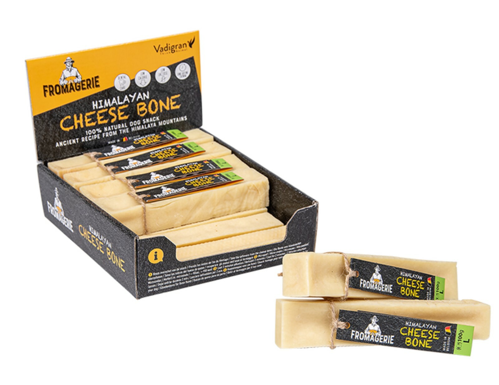Cheese Bone Vadigran L friandise longue durée pour grand chien