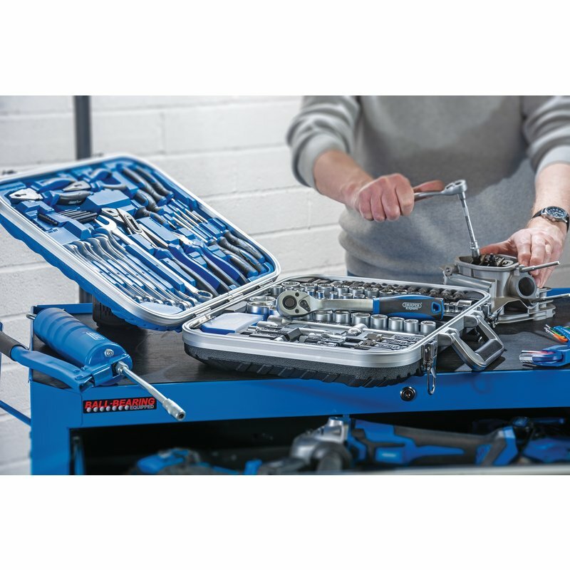 Draper 32027 127 Piece Mechanics Complete Tool Kit Set In Toolbox
