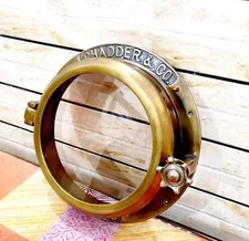 Antique Brass window porthole window Heavy cabal ship Porthole