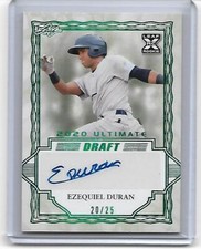 Ezequiel Duran 2020 Ultimate Leaf Draft XRC RC Auto GREEN Autograph Card /25