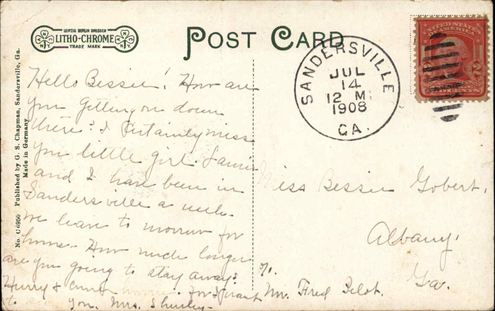 Sandersville GA Court House c1910 Vintage Postcard eBay