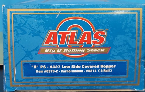 ATLAS 6379-2 Carborundum PS-4427 Low Side Covered Hopper #5214 3-Rail - Picture 3 of 3
