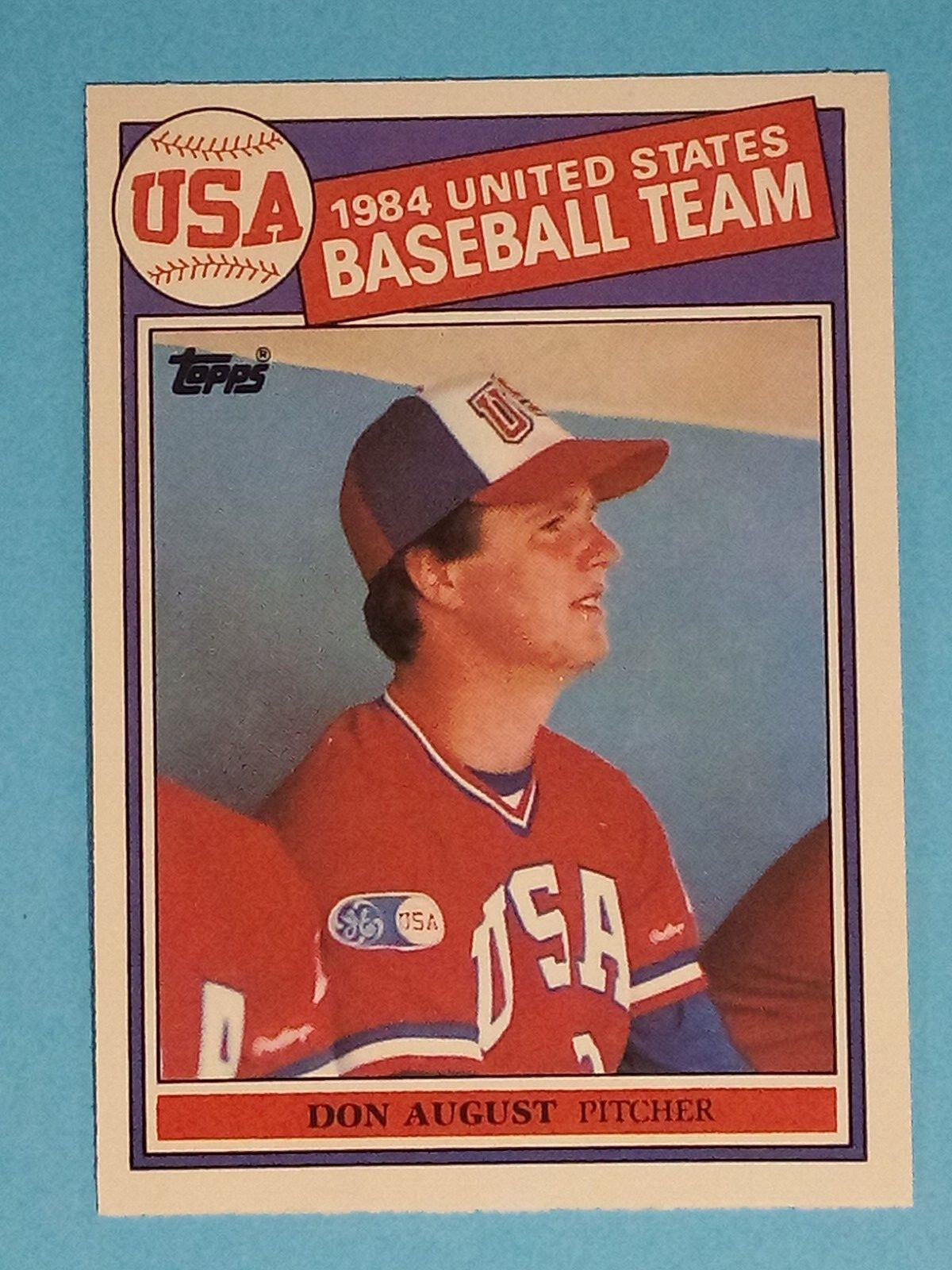 1985 Topps Tiffany Don August Team USA #392 ⚾