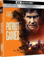 Patriot Games 4K Ultra HD Blu Digital 2022 , Brand New