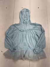 Mini Peace Light Blue Lightweight Full Zip Tutu Jacket Girls Size 12