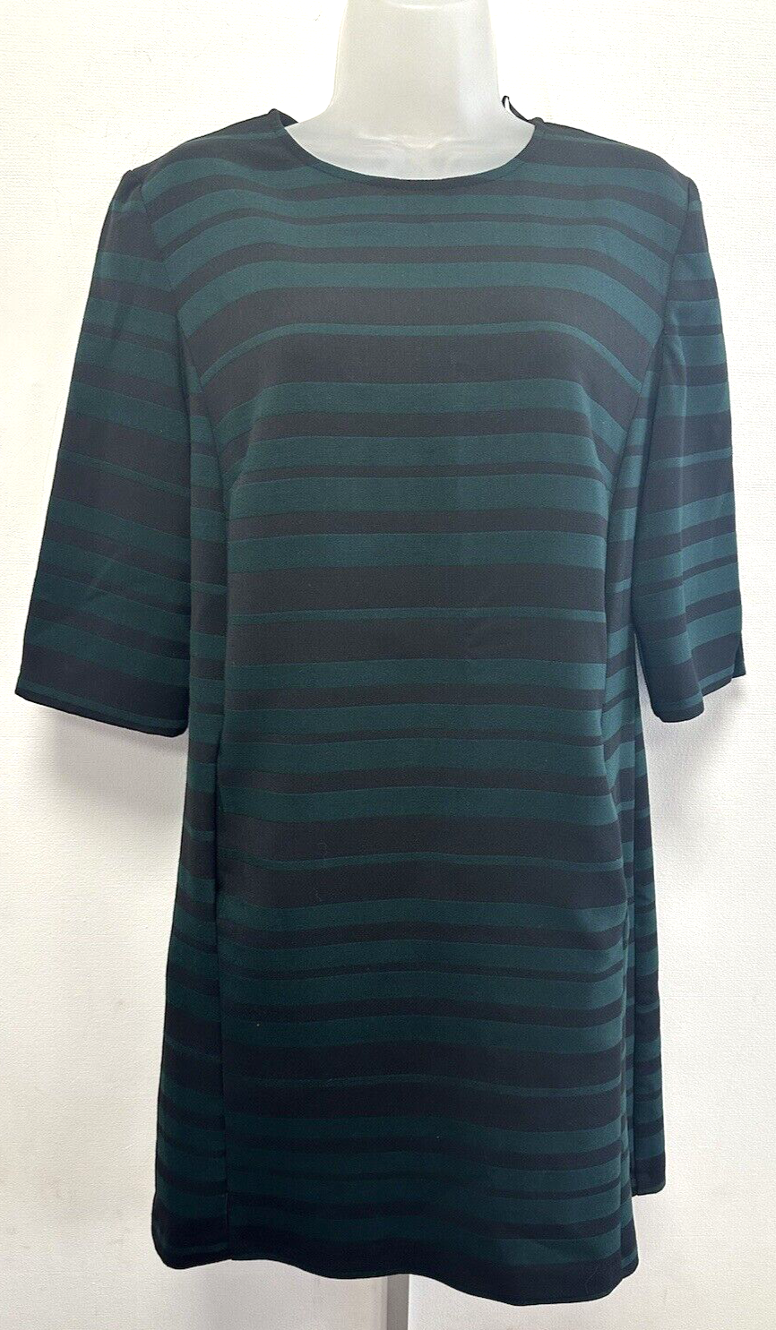 NEW! Phase Eight UK12 Eur40 US8 pine/black striped Sabrina unlined tunic dress