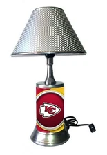 Kansas City Chiefs Lamp NFL Table Lamp with Shade Desk Light Room Decor