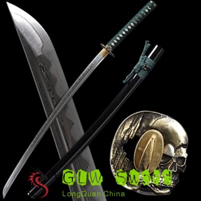 Hand Forged Damascus Folded Steel Japan Samurai Sword Full Tang Real Sharp Blade