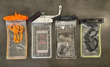 SET OF 4 Waterproof Underwater Dry Bag Pouches Clear Cell Phone Cases
