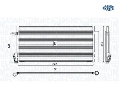 Condenser, air conditioning Magneti Marelli 350203619000