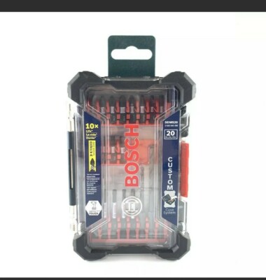 Bosch Custom Case 20-Piece Impact Driver Bit Set DDMS20 New