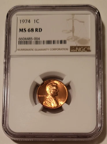1974 Lincoln Memorial Cent MS68 RED NGC Rare High-Grade