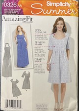 Simplicity Pattern 1800 Amazing Fit Dress Middy Maxi Sizes 10 12 14 16 18 UNCUT