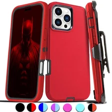 Shockproof Case For iPhone 16 15 14 Plus 13 12 Pro Max Rugged Case + Belt Clip