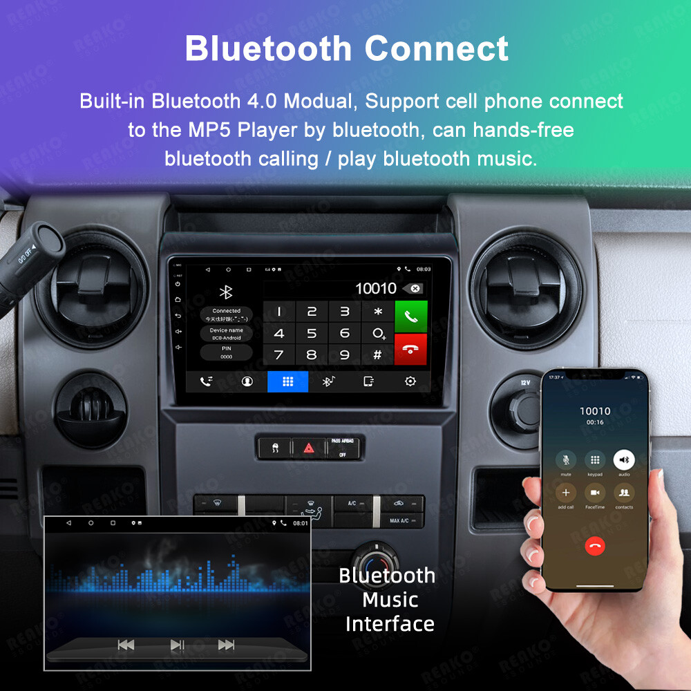 For 20092014 Ford F150 Apple Carplay Car Radio Android 12 WIFI Navi