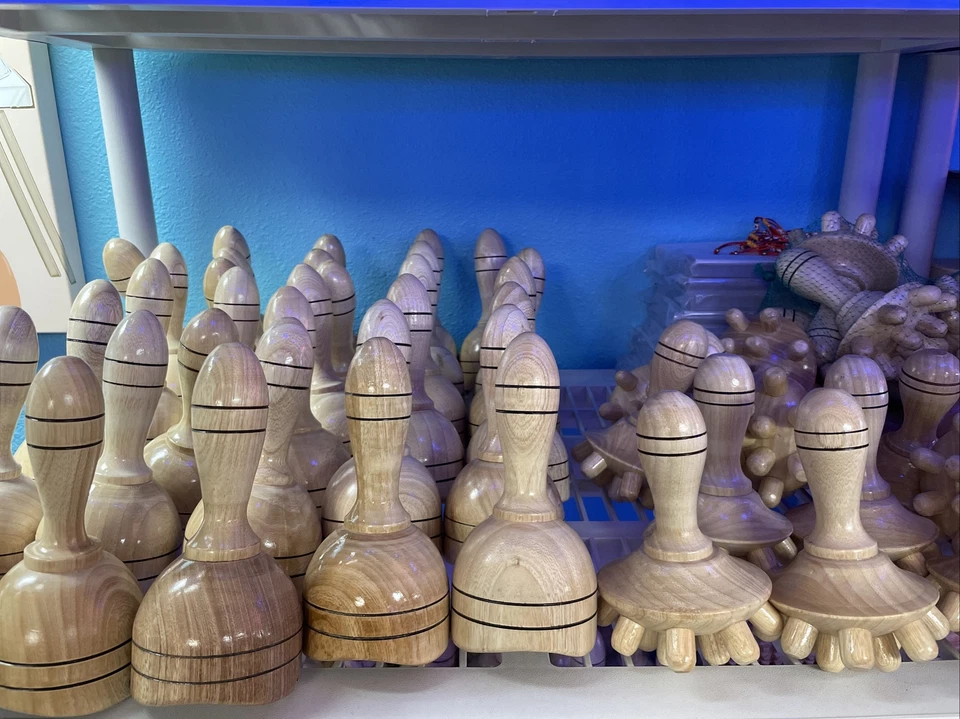 Kit/Juego de herramientas de terapia de madera colombiana 5 piezas kit de inicio, kit básico 100% colombiano Foto 4 de 4