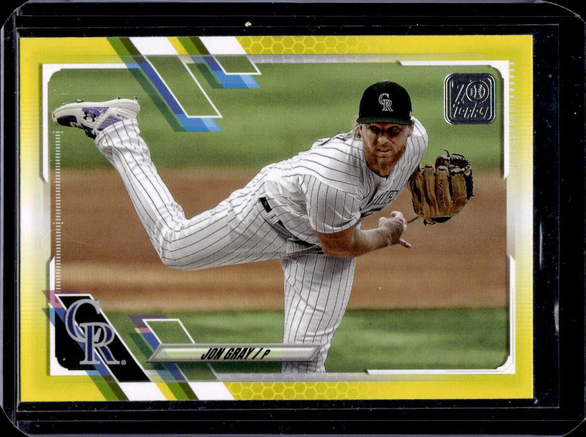 Jon Gray 2021 Topps Baseball - Yellow #76 - Colorado Rockies
