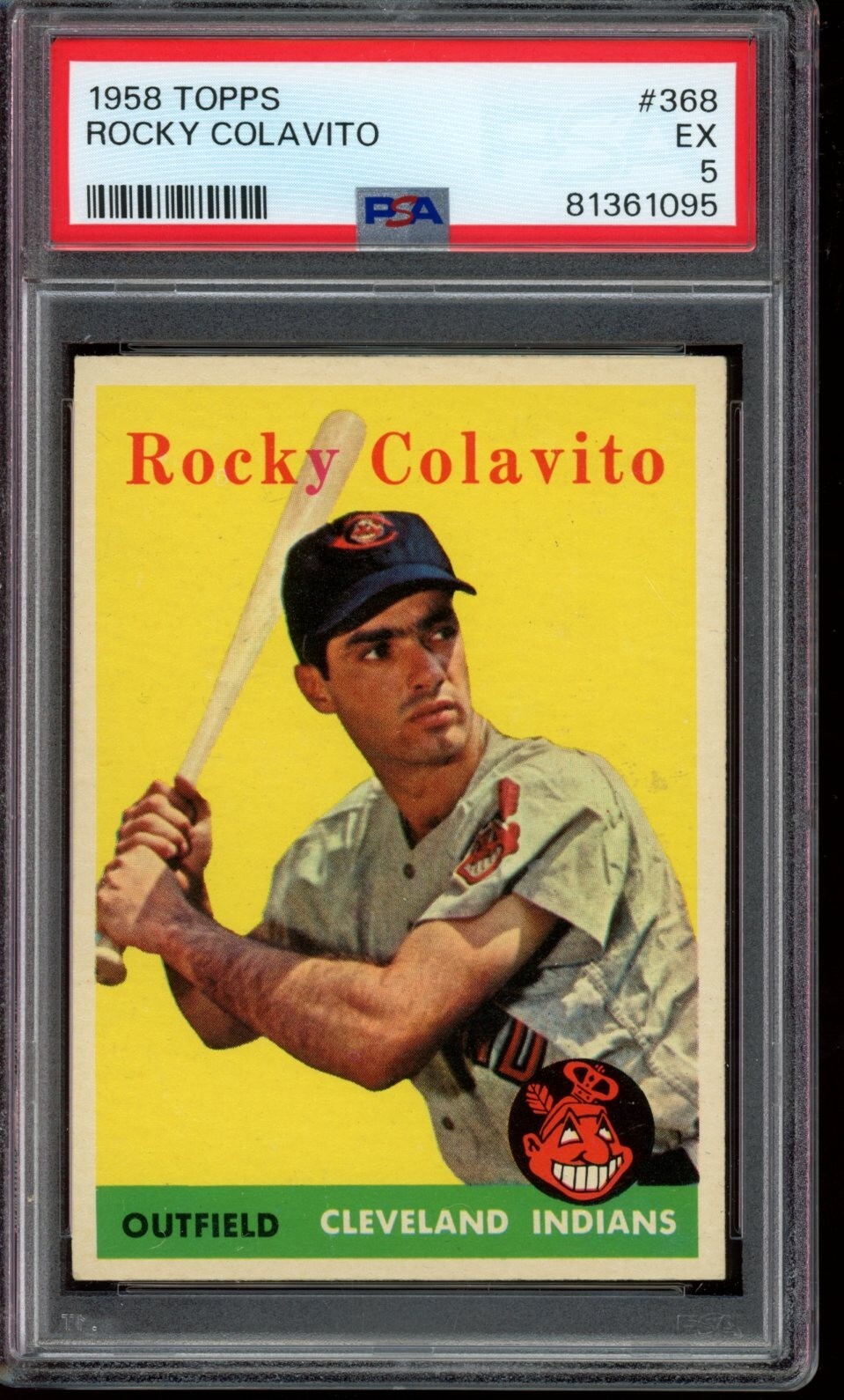 1958 Topps #368 Rocky Colavito - PSA 5