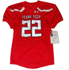 TEXAS TECH RED RAIDERS Football UNDER ARMOUR Sewn #22 Large Jersey FREE SHIP Red