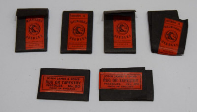 6 Packungen John James & and Sons Gobelin / Teppich Nadeln 18 20 Nadeln Konvolut Vintage