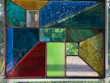 stained glass window hanging Geometrics 