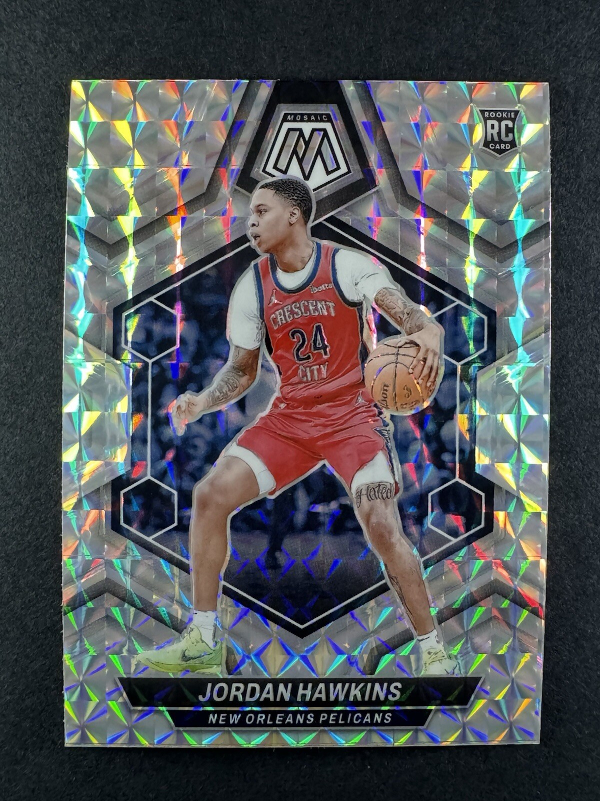 2023-24 Mosaic Basketball - Jordan Hawkins Rookie Silver Mosaic #243 - Pelicans
